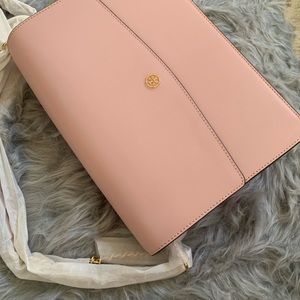 NWT Pink Tory Burch Parker Large Convertible Shoulder Chain Bag